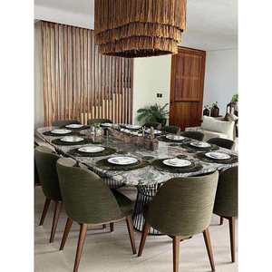 Bohemian Style Handcrafted Three Tiered Rattan Ceiling Light Oval <b>Drum</b> Shade Chocolate Color Large Size LED Pendant <b>For</b> Living - Product Image 4