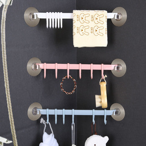 주방 벽걸이 후크 PVC 비 펀칭 및 비 마킹 접착 후크 욕실 타월 랙 - Product Image 3