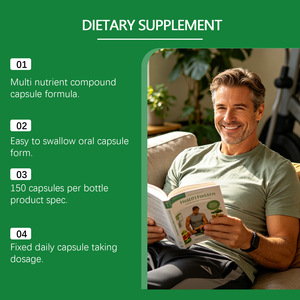 Cápsulas Multivitamínicas Premium <span class=keywords><strong>Real</strong></span> Food Nutrients para Hombres, para el Apoyo Diario al Bienestar Nutricional Masculino - Product Image 5