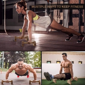<span class=keywords><strong>Pullup</strong></span> <span class=keywords><strong>Dip</strong></span> đẩy lên thanh với Ergonomic gỗ xử lý cho phòng tập thể dục tập thể dục - Product Image 4