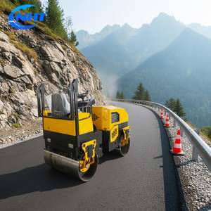 Dernier modèle de rouleau vibratoire à double tambour miniature de 2 tonnes, moteur Changchai et pompe, équipement de construction routière - Product Image 1