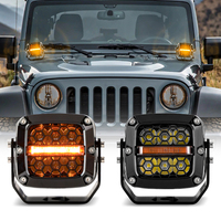 Lampes LED en forme de nid d'abeille, blanc ambre, pour conduite, travail, éclairage ponctuel, lampe de travail pour camion, voiture, SUV, VTT, UTV, tout-terrain
