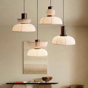Japanese Style Pendant <b>Light</b> Round E27 LED Black Body Eye Caring For Dining Room Living Room Tea Room - Product Image 3