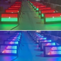 350W LED 96 + 32 Panel de matriz estroboscópica DMX 512 Personalizable Disco Party Wall Wash Lighting Stage Light para concierto