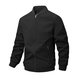 Chaqueta de hombre para otoño 2025, nueva, estilo uniforme de béisbol coreano, delgada, de color liso, tipo Joker, chaqueta de aviador, fina, cortavientos, transpirable y a la moda. - Product Image 1