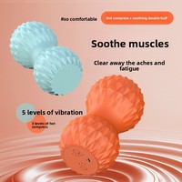 Masseur vibrant en forme de cacahuète chauffant pour la relaxation musculaire, rouleau de mollet électrique pour le fitness et le yoga, rechargeable par USB