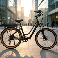 Cadre en alliage d'aluminium certifié, pneus de 26 pouces, batterie en option 250W, chaîne antirouille, fourche avant avec amortisseur, vélo électrique