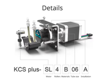 Pompe péristaltique miniature Kamoer KCS Plus 24V avec moteur pas à pas, 4/8 rouleaux, haute précision pour équipement de diagnostic IVD, certifiée CE