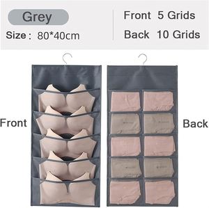 Transparent Double-Sided Foldable Hanging Closet Organizer Storage Bag for Clothing and Underwear - Product Image 3