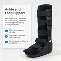 Botte orthopédique de récupération post-fracture en TPR antidérapante avec doublure amovible en polaire et fermeture Velcro, modèle Walker Ergonomic, qualité médicale supérieure, vente en gros