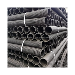 Tuyau de drainage perforé en PEHD avec enveloppe <span class=keywords><strong>géotextile</strong></span> – Tube rigide pour fossé aveugle, idéal pour drainage français, fondations et écoulement d'eau sur pente - Product Image 1