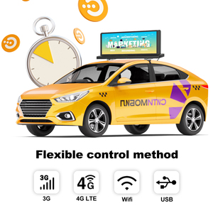 Écran publicitaire mobile LED couleur DC960A P4 IP65 pour toit de <span class=keywords><strong>taxi</strong></span>, affichage double face, panneau de toit SDK pour ascenseur et magasin de détail - Product Image 3
