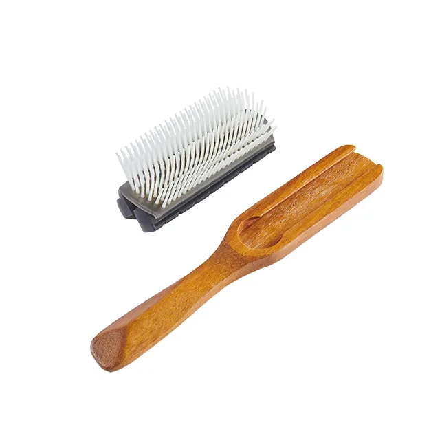 Fashion Styling Comb Frosted Handle Hair Nylon Bristle Nine Row Hair Brush Oil Head Comb