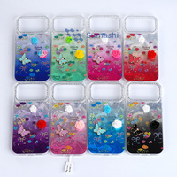 Coque de téléphone antichoc en TPU rigide style Ins, motif floral et papillon, réfléchissant la lumière, pour iPhone 17 16 Samsung Infinix Tecno