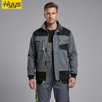 En stock, vêtements de travail de sécurité pour hommes, combinaisons durables, veste de travail et pantalon à bretelles, uniformes de travail de construction