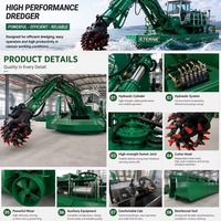Drague amphibie polyvalente pour le dragage de sable, le désassainissement des étangs, l'extraction de gravier et l'approfondissement des canaux