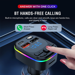 C11p kép USB <span class=keywords><strong>Car</strong></span> Charger <span class=keywords><strong>FM</strong></span> <span class=keywords><strong>Transmitter</strong></span> không dây tay-miễn phí cuộc gọi bt5.3 xe MP3 máy nghe nhạc hỗ trợ thẻ TF và điều khiển từ xa - Product Image 4