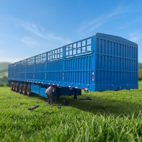 Prix usine Semi-remorque à ridelles fermées 30-80 tonnes, conception à parois latérales, durable, pour l'agriculture et le transport général