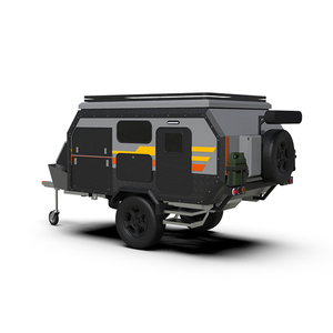 Remolque de <span class=keywords><strong>Camping</strong></span> Ligero <span class=keywords><strong>para</strong></span> Exteriores, <span class=keywords><strong>con</strong></span> Puerta de Entrada, Cocina, Puntos de Anclaje, Piso Duro, Todoterreno - Product Image 3