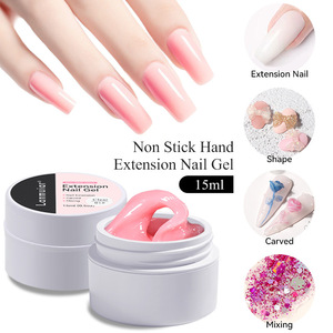 Nude White Clear Jelly <b>Nail</b> <b>Kit</b> with LED Lamp Non Stick Gel Builder for DIY French 3D <b>Nail</b> Art - Product Image 4