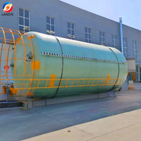 Réservoir de stockage composite en PRV pour projet de récupération d'eau de pluie avec corps à enroulement continu et port de sortie personnalisé