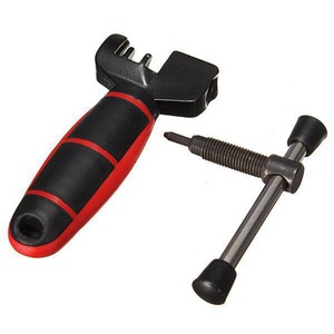 Outil de réparation de chaîne de vélo de montagne, poignée rouge et noire, coupe-chaîne en acier pour réparation de vélo - Product Image 2