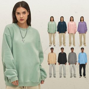 AI-MICH Promotional Fleece Custom Embroidered Custom <b>Neck</b> <b>Light</b> pink Custom Logo Unisex Shirt Sweatshirt - Product Image 3
