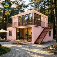 Maisons préfabriquées à 2 étages, duplex en conteneurs avec 2 chambres, villa préfabriquée de luxe en conteneurs