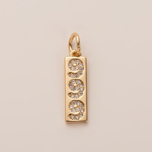 Collar con Colgante Digital DIY de 0 a 9 para Mujer, Popular, Color Oro 18K, Joyería de Latón a la Moda con Cadena de Eslabones para Niños - Product Image 4