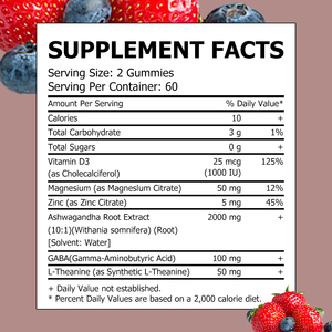Gummies Apaisantes et Stimulantes d'Humeur du Fabricant : Complément Herbal au Magnésium et à l'Ashwagandha - Product Image 2