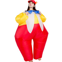 Costume de Clown Gonflable avec Impression Numérique en Polyester pour Adulte et Enfant, Spectacle Amusant, Fête de Carnaval, Spectacle de Marche, 100%