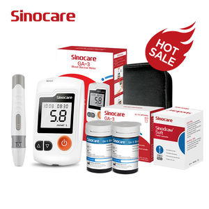 Kit de lecteur de glycémie Sinocare GA-3 avec 50 bandelettes de <span class=keywords><strong>test</strong></span> et 50 lancettes pour la surveillance à domicile - Product Image 1