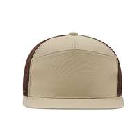Gorra Trucker de 7 Paneles Personalizada con Bordado 3D, de Moda, Bestseller, con Frente de Pana y Malla Trasera, Unisex, para Playa y Verano