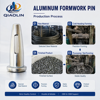 QIAOLIN Q235 Ensemble de goupilles et cales en acier pour coffrage, design moderne, 50mm 52mm, accessoires de coffrage en béton réutilisables