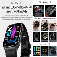 Reloj Inteligente E500 con Monitoreo de Temperatura y ECG, Salud Masculina y Femenina, Prueba de Salud Sanguínea No Invasiva, Reloj Inteligente E500
