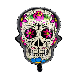 Day of The Dead Balloon <span class=keywords><strong>Halloween</strong></span> Kids Toys decorato per bambini Skull Party Foil Balloon per la decorazione di eventi - Product Image 6