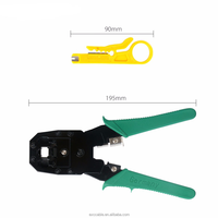 Kit d'outils réseau EXC : Pince à sertir manuelle RJ45, dénudeur de fils, testeur de connecteurs métal et plastique