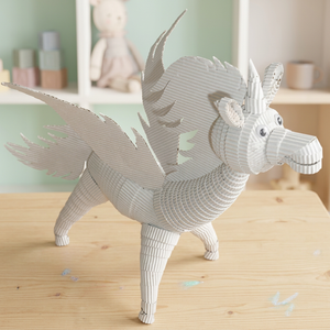 Juguete de Papel Blanco Ecológico Pegasus de Marca Personalizada de Vietnam para Bebés y Niños Pequeños - Product Image 3