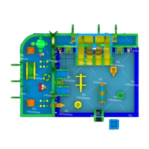 Parc aquatique gonflable de <span class=keywords><strong>jungle</strong></span> d'usine OEM, parc aquatique gonflable commercial avec piscine et toboggan aquatique pour aire de jeux extérieure - Product Image 3