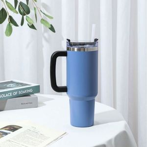 Custom Logo 40oz. Stainless Steel Tumblers With Lid Straw <b>Vacuum</b> Insulated Cups for Promotional Giveaways - Product Image 4