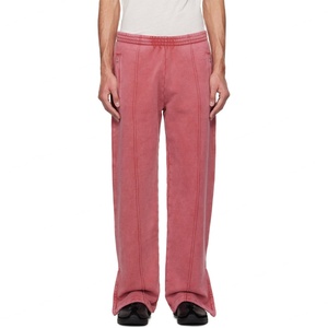 Pantalon de survêtement vintage ample à jambes larges, style streetwear décontracté, en coton French Terry, effet vieilli et délavé à l'acide pour homme - Product Image 2