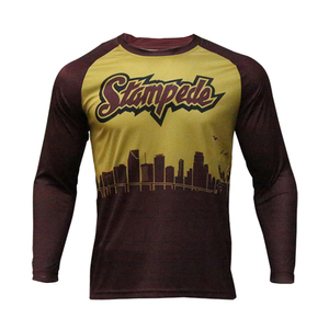 Personalizado al por mayor de sublimación completa impresa camiseta ropa deportiva hombres Camiseta de manga larga - Product Image 1