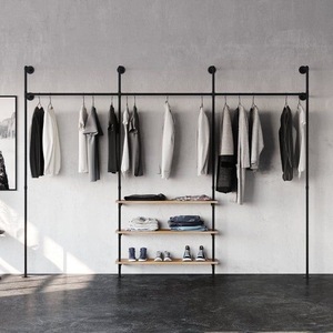 Großhandel Kombinierbarer Stabförmiger Tragbarer Beweglicher DIY Metall-Kleiderschrank Offener Typ Aufbewahrungsregal für Garderobe und Schlafzimmer - Product Image 2