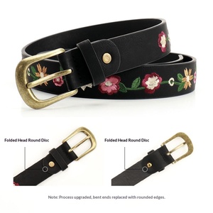 Nuova Cintura da Donna con Ricamo Floreale e Fibbia in Lega, Stile Vintage e Classico Cinese, Ideale per Abiti - Product Image 4