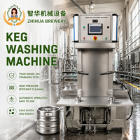 Machine de lavage automatique de fûts à bière en acier inoxydable pour équipement de nettoyage de fûts de brasserie