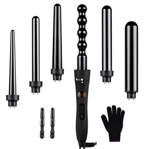 New design waver hair curler hot selling Interchangeable multi-function of curling iron set wholesale rotating curling iron