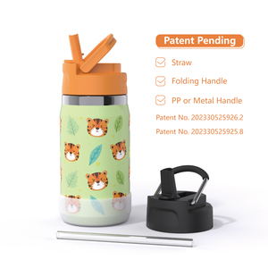 Nuovo design di alta qualità in acciaio inox bottiglie di acqua caldo freddo isolato per bambini bottiglia con paglia - Product Image 1