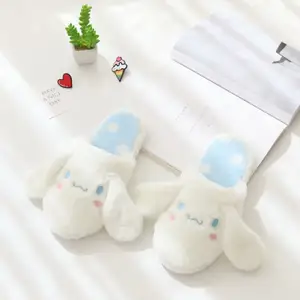 Son japon tarzı karikatür kuromi benim melodi Cinnamoroll terlik kızlar fantezi peluş yumuşak saniro peluş ev terlik