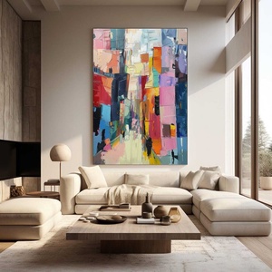 Pintura al Óleo de Naturaleza Muerta, Arte de Pared en Lienzo Hecho a Mano con Acrílico, Decoración Moderna para el Hogar, Textura Abstracta Grande en Venta - Product Image 2