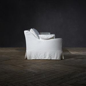 Crema vento tessuto di lino <span class=keywords><strong>bianco</strong></span> divano Chesterfield comodo stile Japandi divano in stile nordeuropa guest house divano personalizzato - Product Image 3